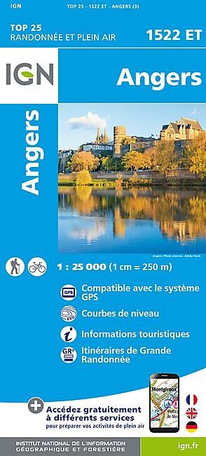 IGN - TOP 25 1522 ET ANGERS 1 25 000
