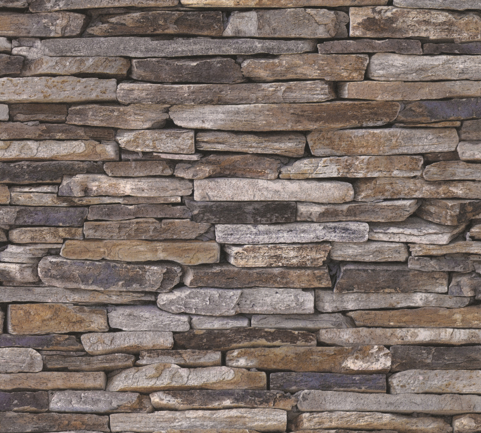 Vliestapete BEST OF WOOD´N STONE - Steinmauer - braun - 10 Meter