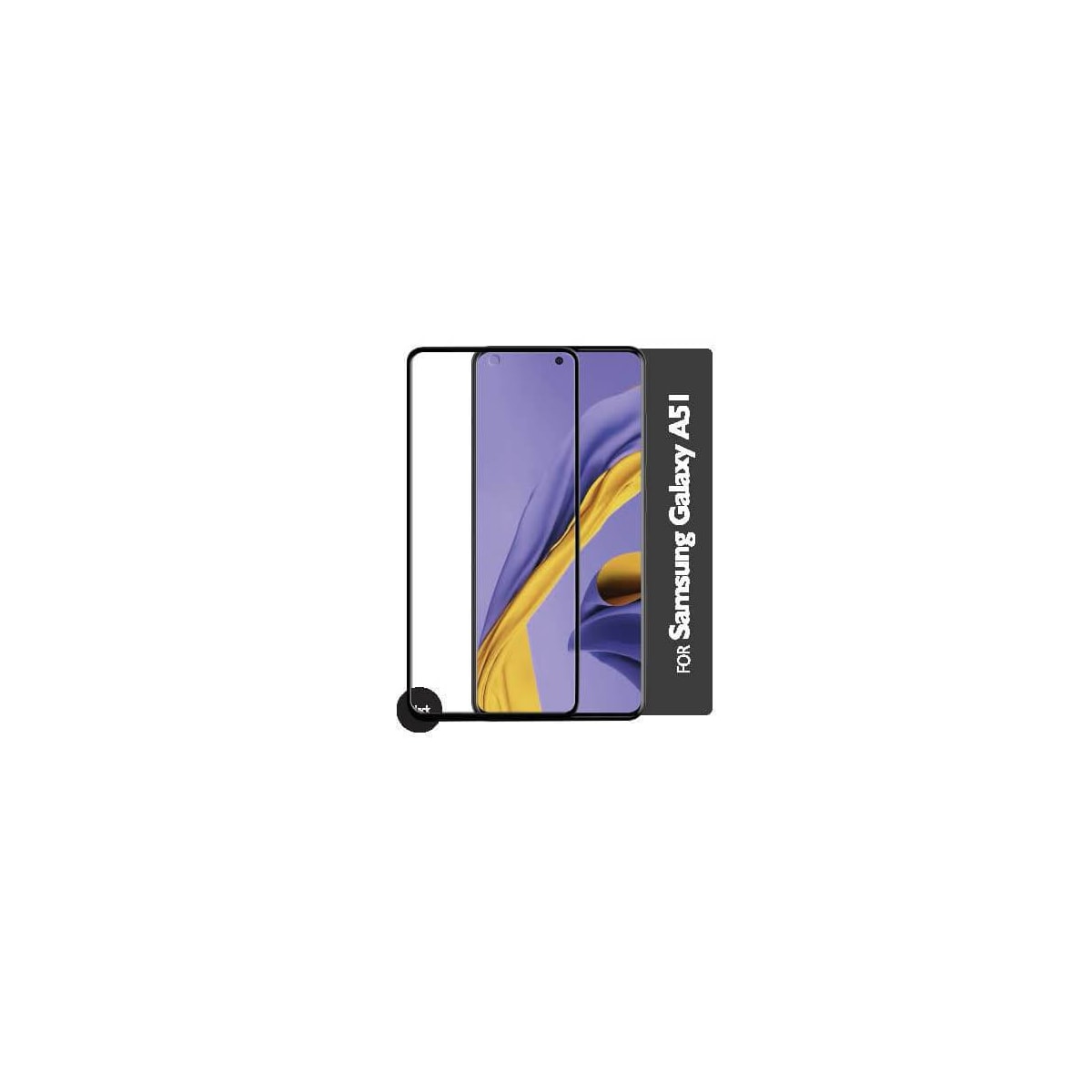 GEAR Herdet Glass 3D Gum Full Cover Svart Samsung A51