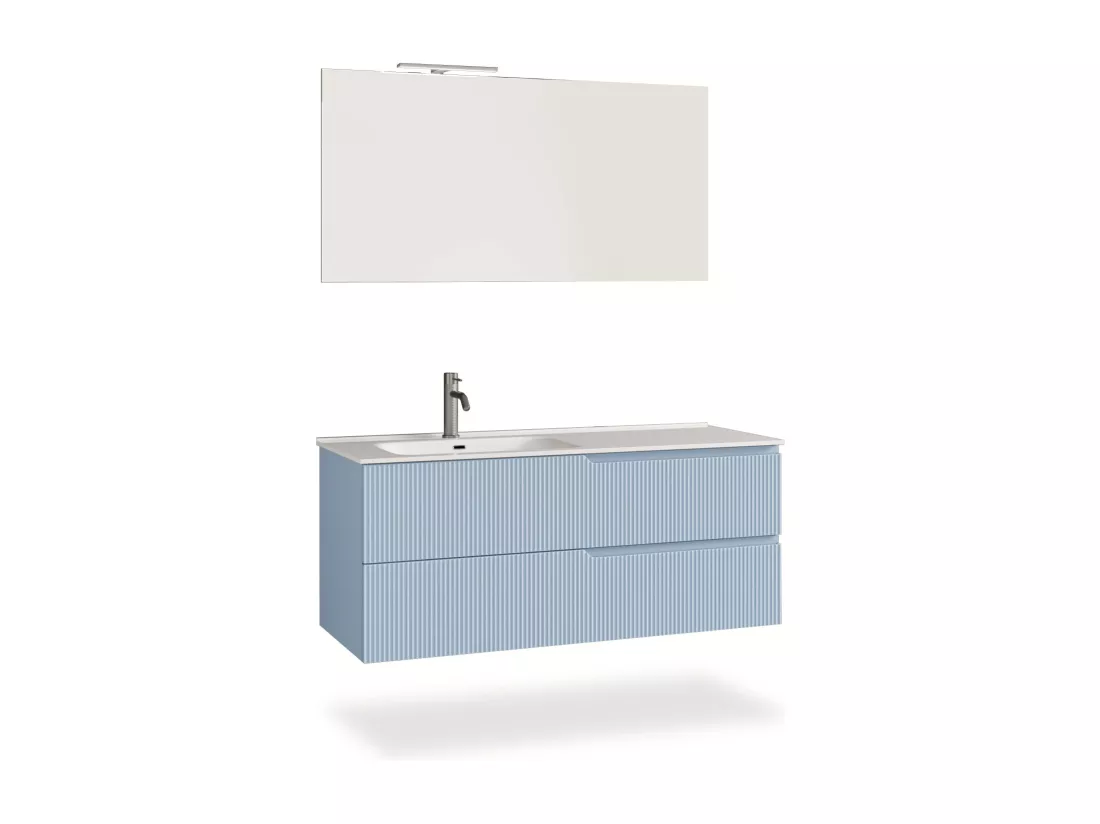 Ensemble salle de bain SX vasque 4 pièces VENERE bleu tiffany