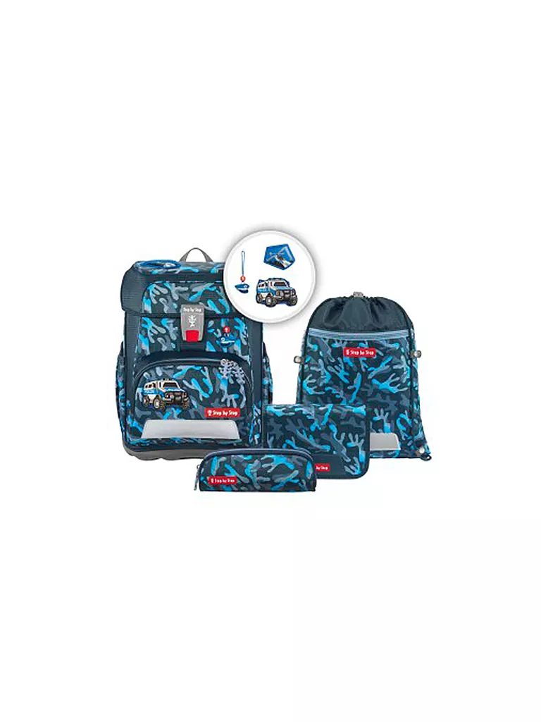 STEP BY STEP Schultaschen Set Cloud 5tlg Police Truck Diego schwarz