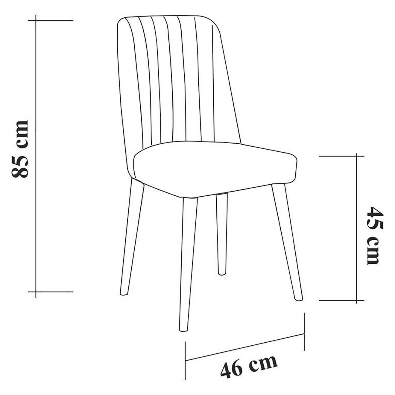 Homitis Chaise Vina pin atlantique/stone - 46x85x46 cm