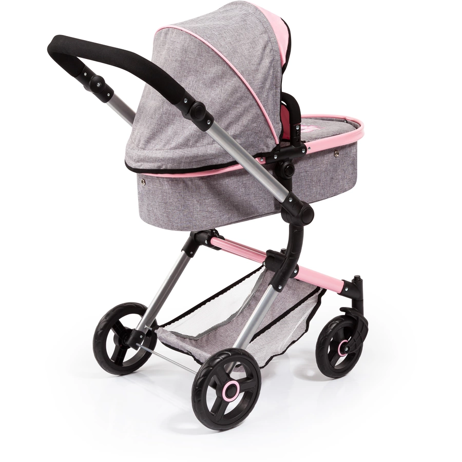 bayer Design Kombi-Puppenwagen Neo Vario graurosa, mit Schmetterling
