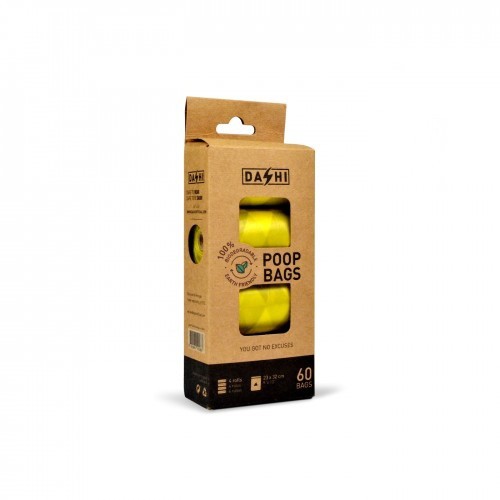 Rolo de sacos para fezes, odor neutro