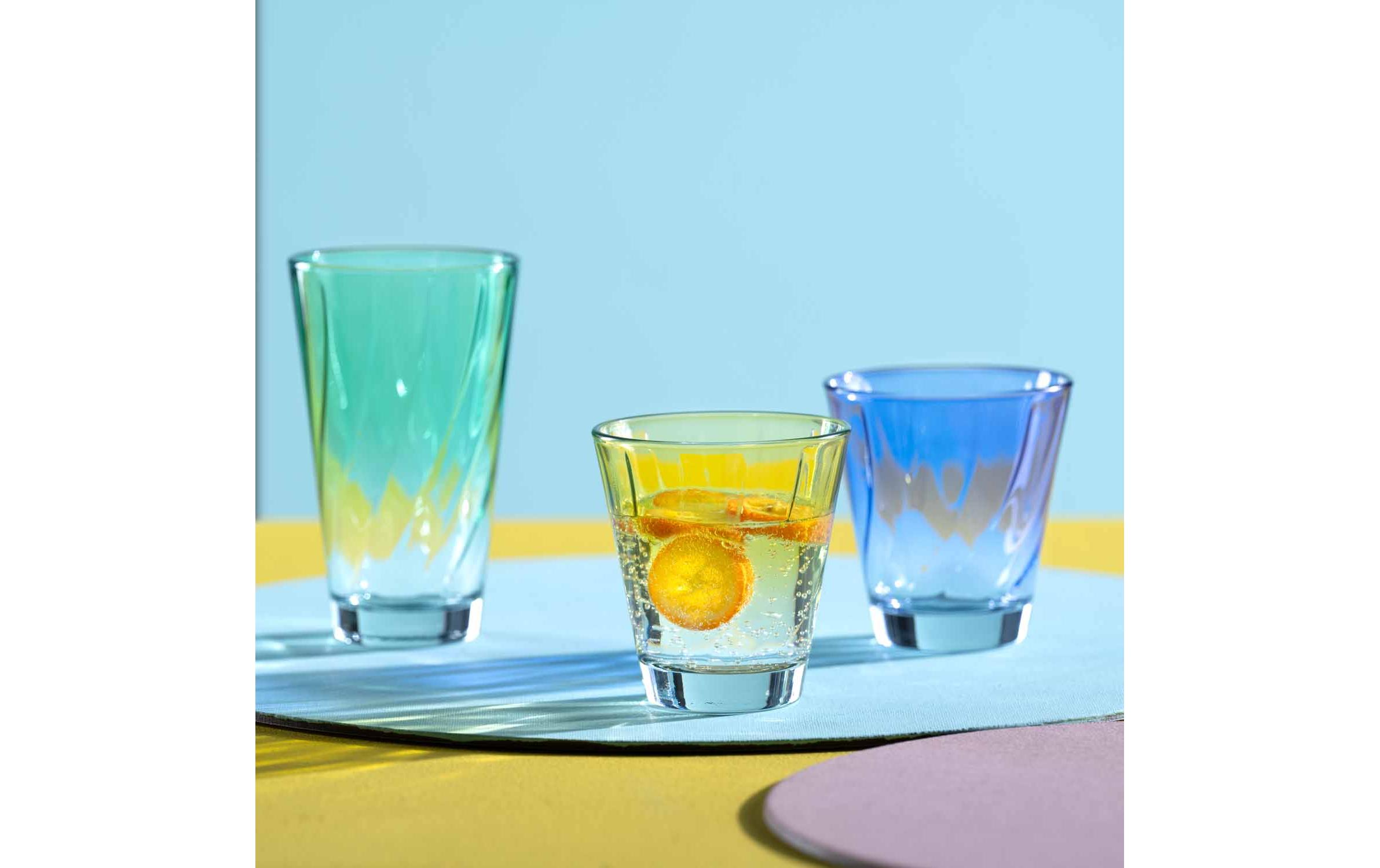 Trinkglas Twist 215 ml, 4 Stück, BlauGetränkegläser-Set