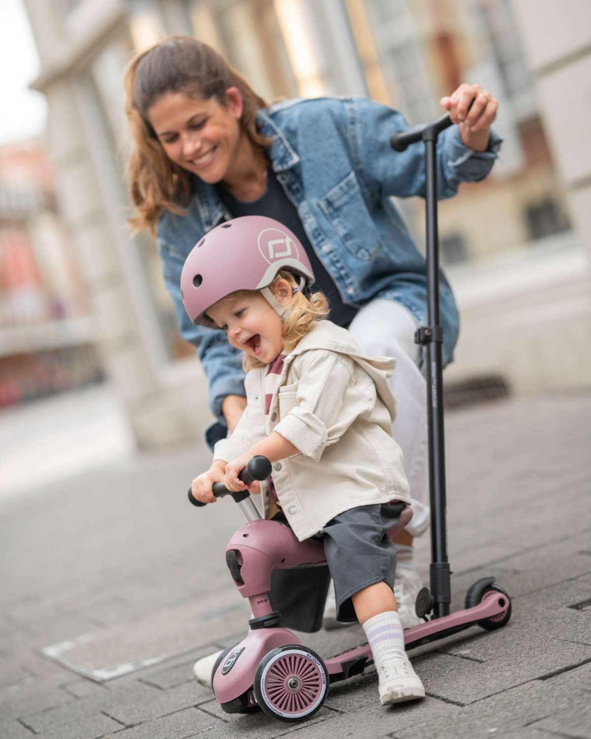 Sparkesykkel og Løpesykkel M/ Foreldrehåndtak | Scoot and Ride Highwaykick 1 Push & Go – NYHET