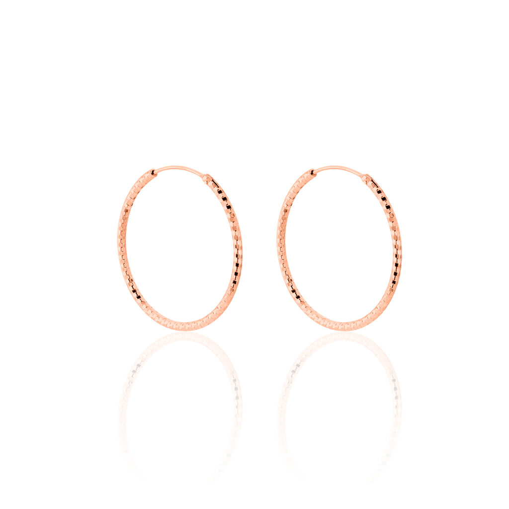 Créoles Argent Rose Agathe