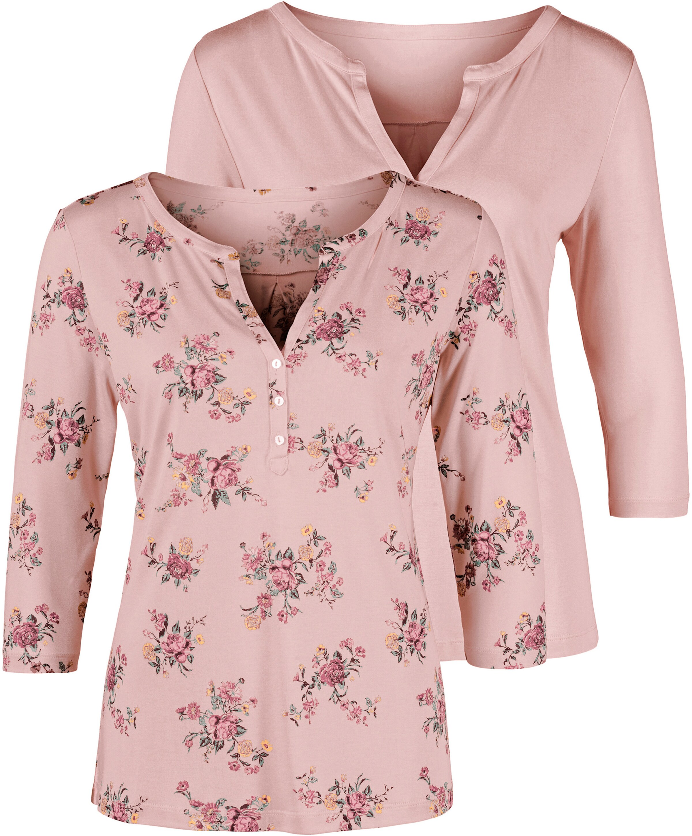 LASCANA 3/4-Arm-Shirt in rosé