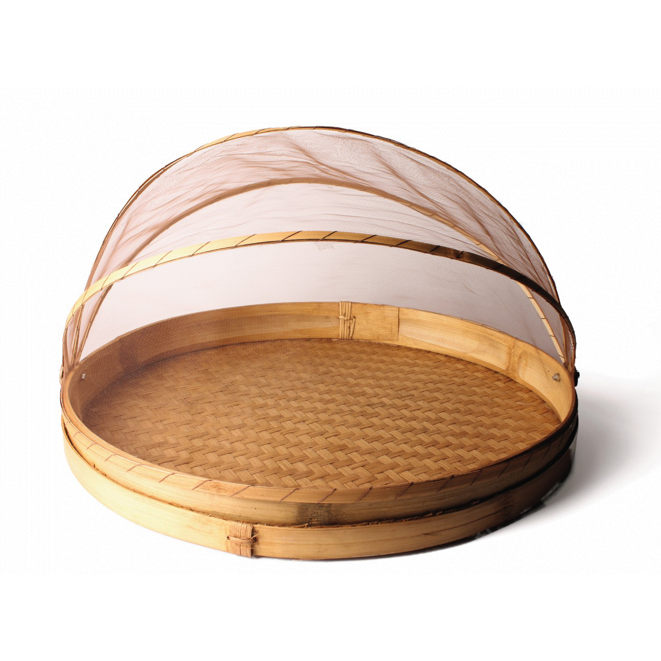 5er-Set Bambustabletts mit Abdeckhauben, natur zu 86,40