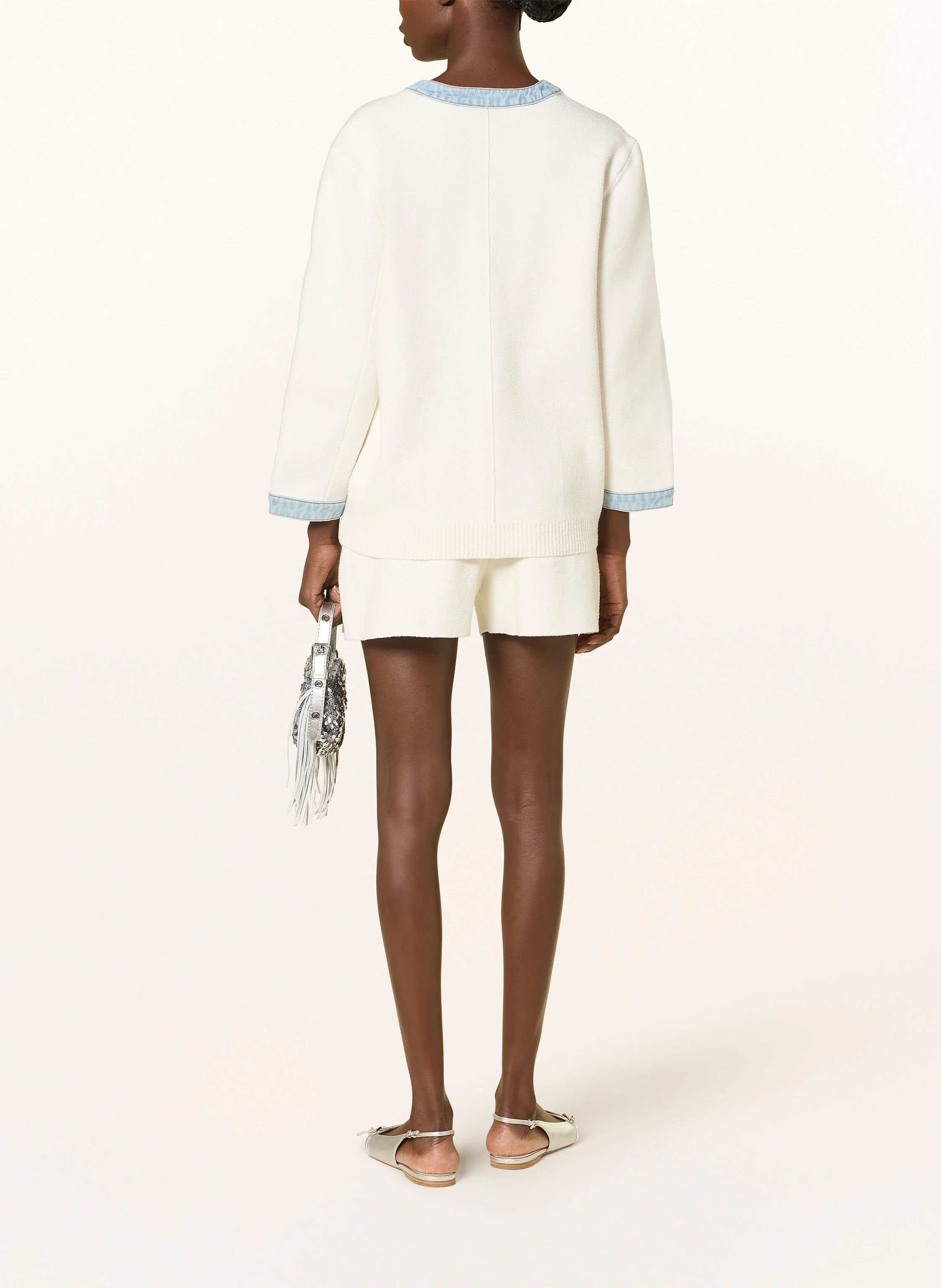 maje Jacke im Materialmix