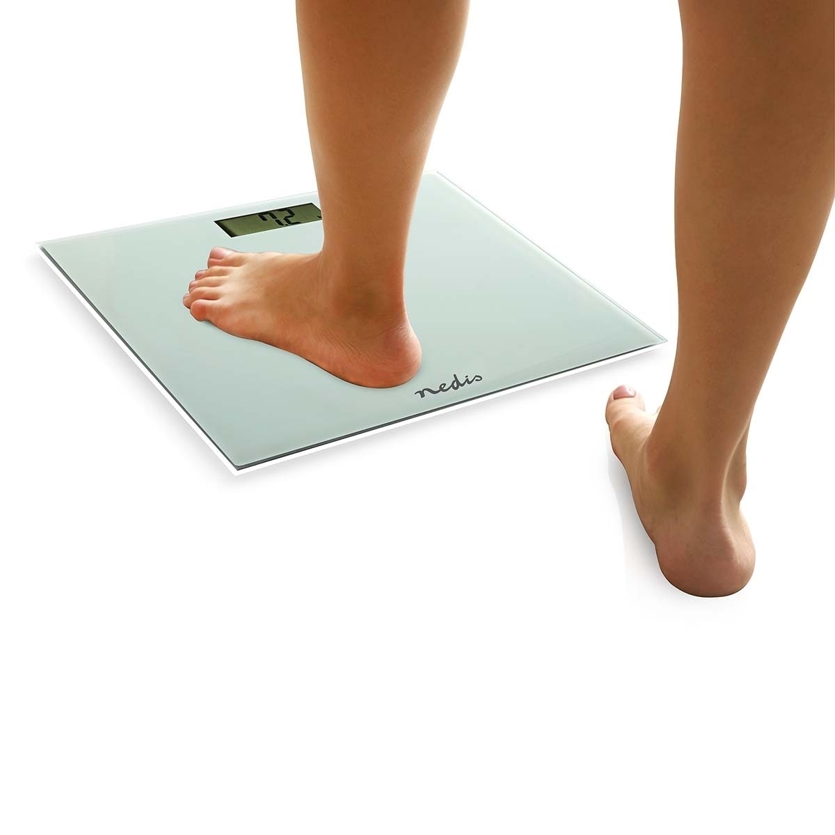 Nedis Personvekt | Digital | Hvit | Herdet Glass | Maksimal vekttrykk: 150 kg