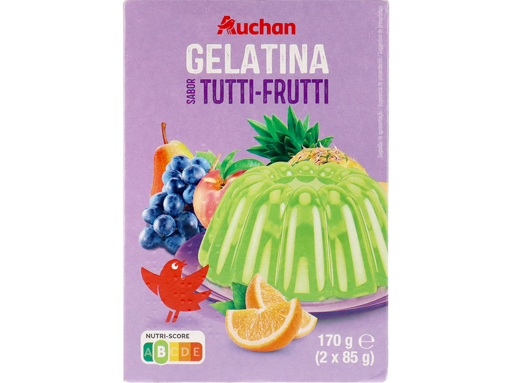GELATINA AUCHAN TUTTI FRUTTI 170G