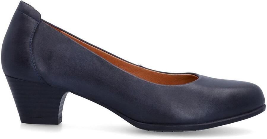 No Stress leren pumps met lage hak donkerblauw