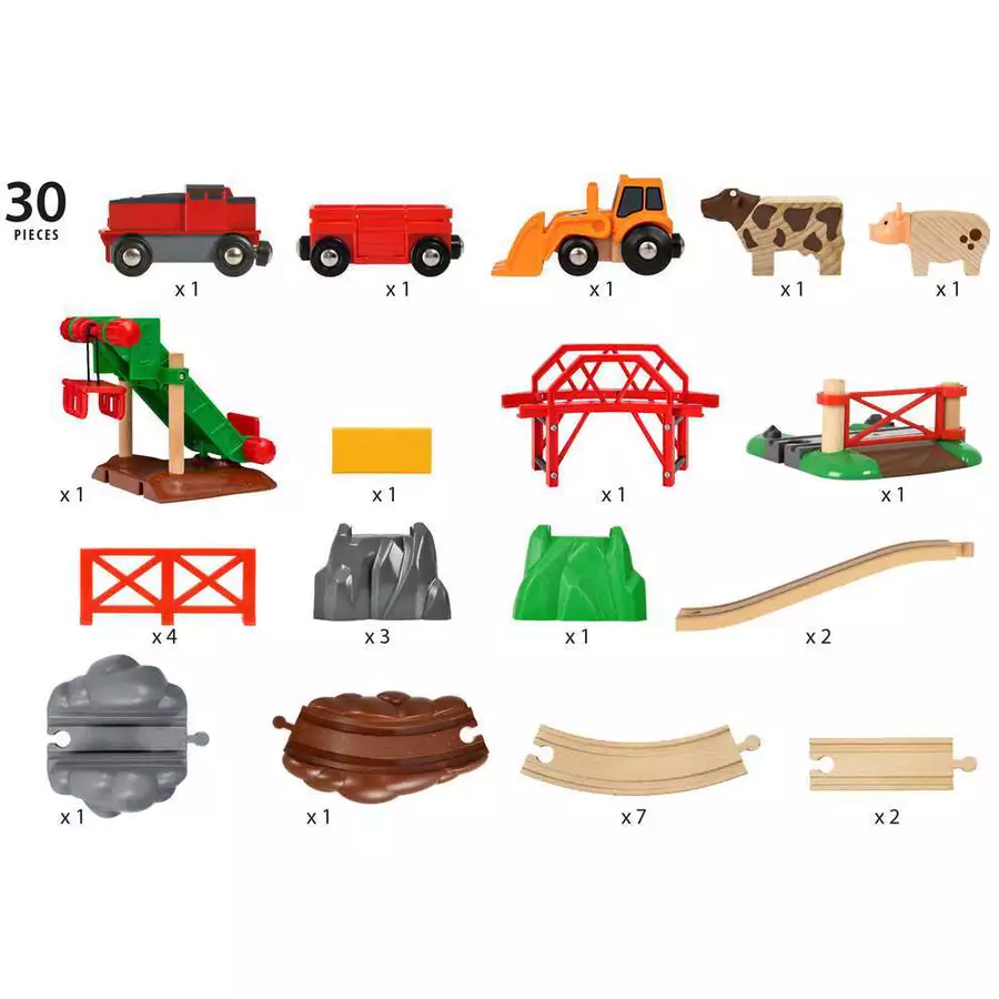 Brio Großes BRIO Bahn Bauernhof-Set bunt