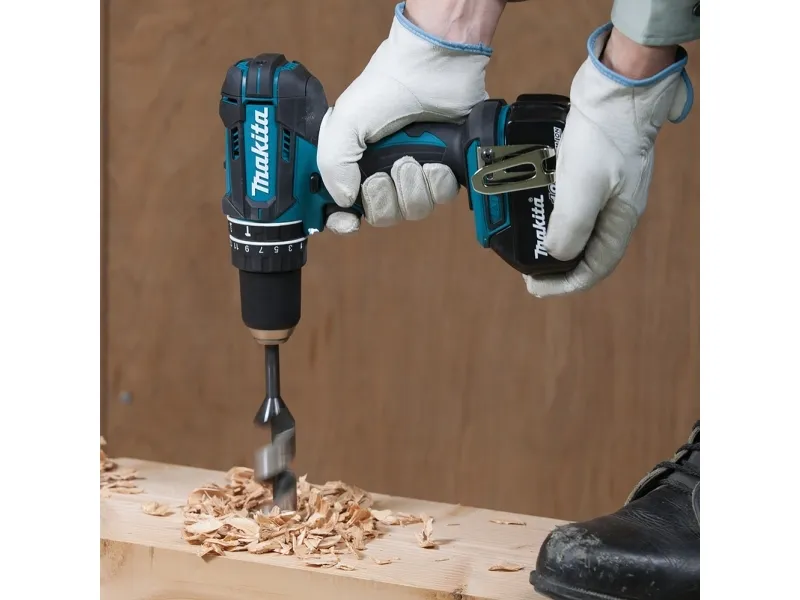 Makita DHP482RFX9 - Borehammerbor/skruemaskine - ledningfri - nøgleløs borepatron 13 mm - 62 N·m - 2 batterier, inkluderet oplader - 18 V