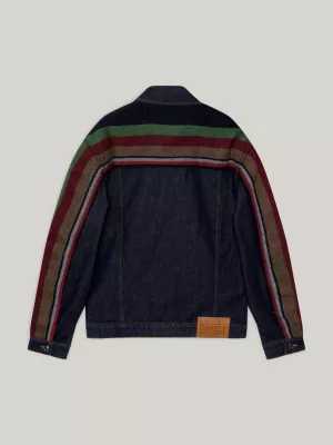 Jaqueta jeans listrada Tommy x Pendleton New York