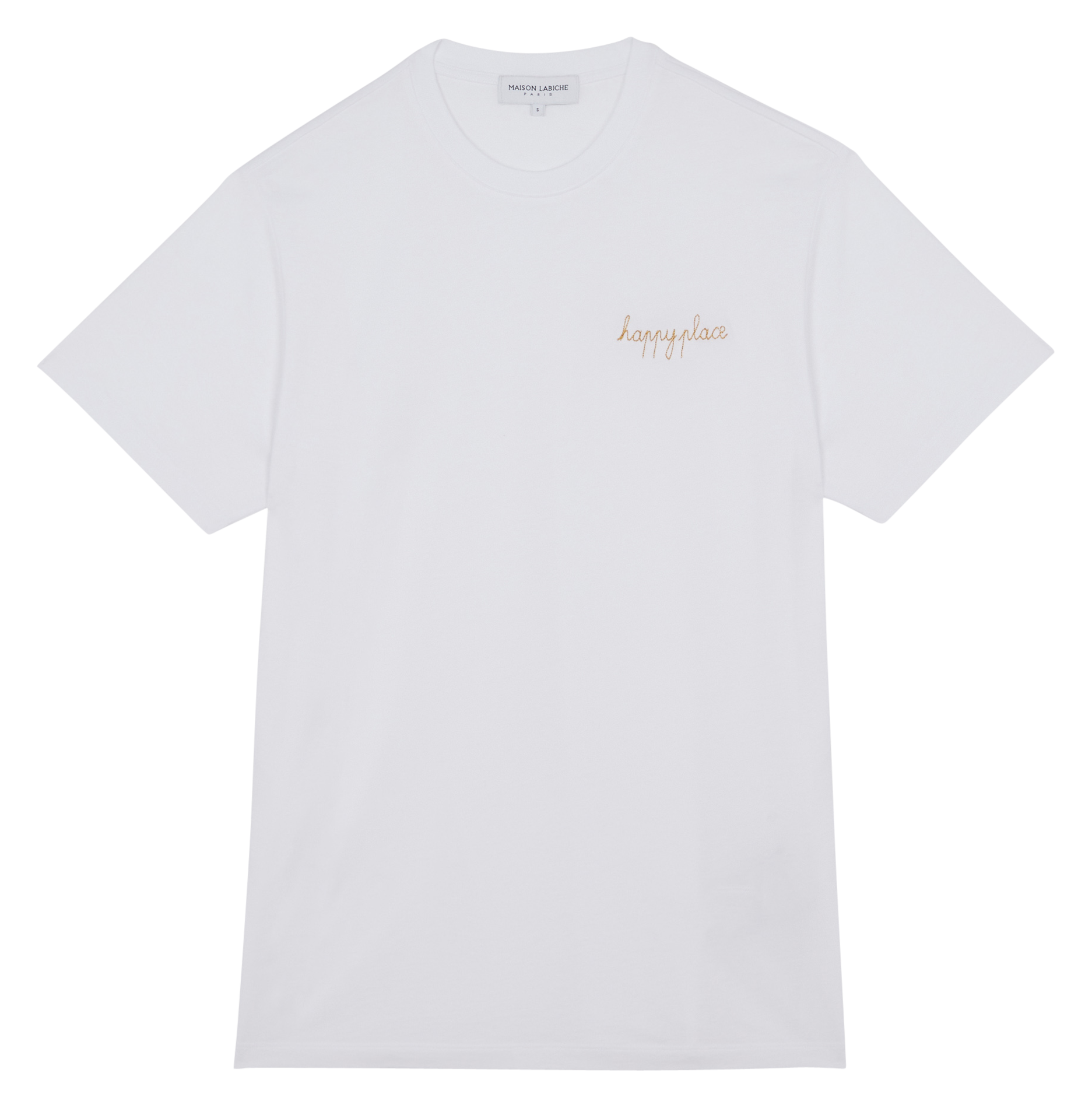 POPINCOURT HAPPY PLACE - Tee-shirt brodé en coton bio - 15 ANS - EDITION LIMITEE | Blanc