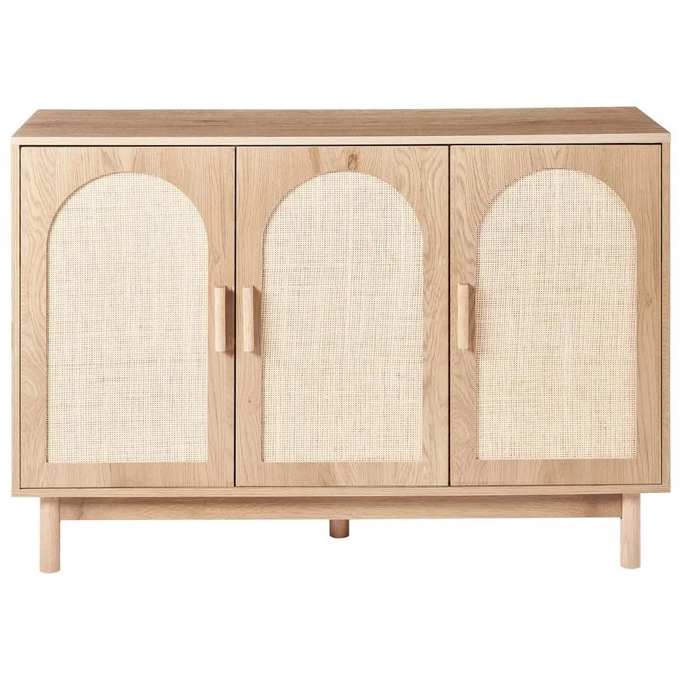 COSTELLO - Dressoir met 3 deuren - Lichtbruin - Vezelplaat