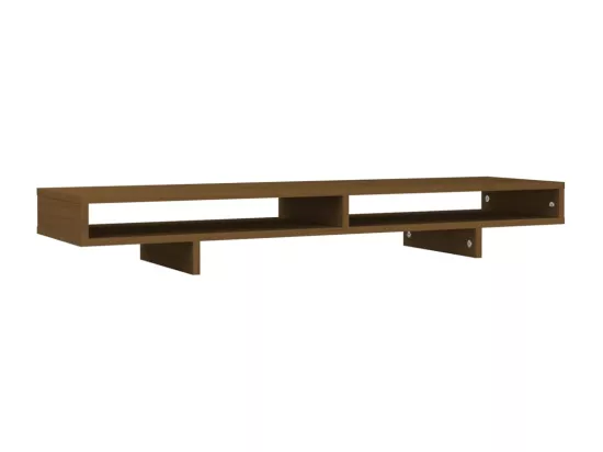 Support de moniteur Marron miel 100x27x14 cm Bois de pin solide