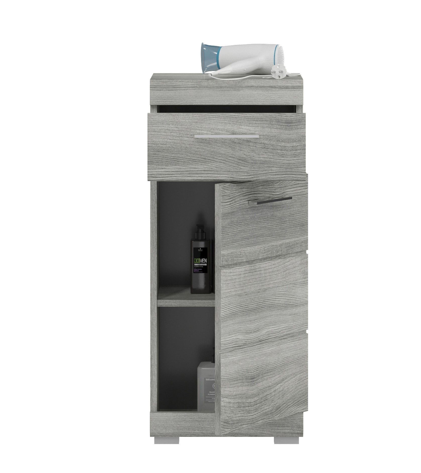 Unterschrank Soul grau B/H/T 37x88x31 cm