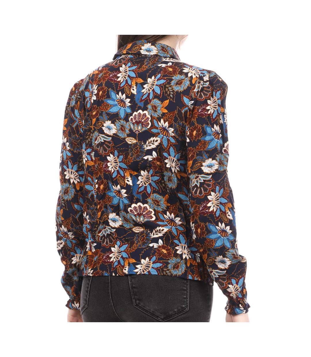Chemise Marine à fleurs Femme Teddy Smith Clory