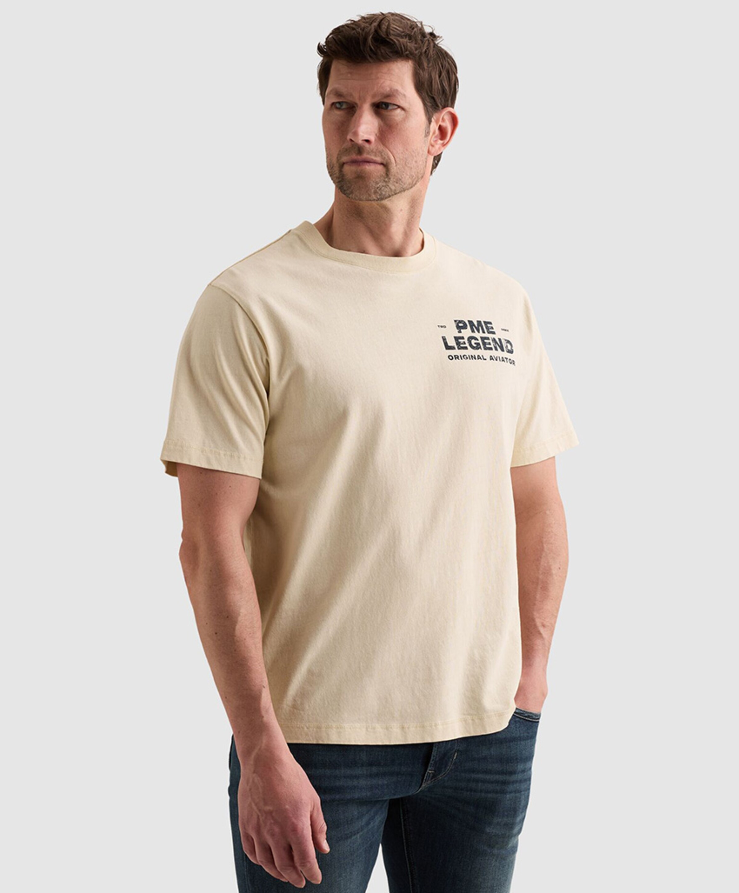 PME Legend Heren T-shirt ecru