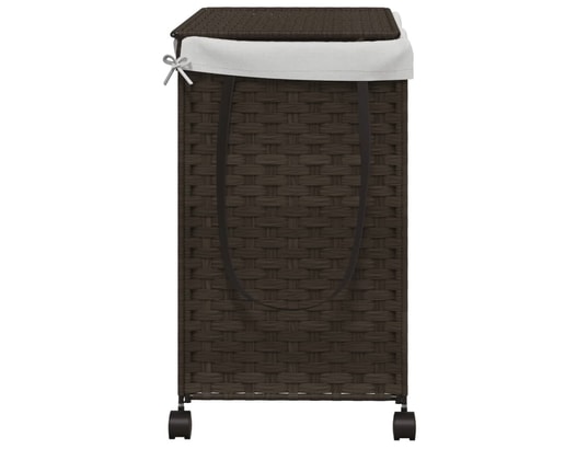 VIDAXL - Panier à linge avec roulettes marron foncé 60x35x60,5 cm