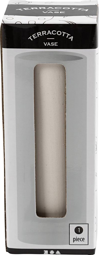 Vase - H 11 CM - Ø 4 CM - Hvid - 1 Stk