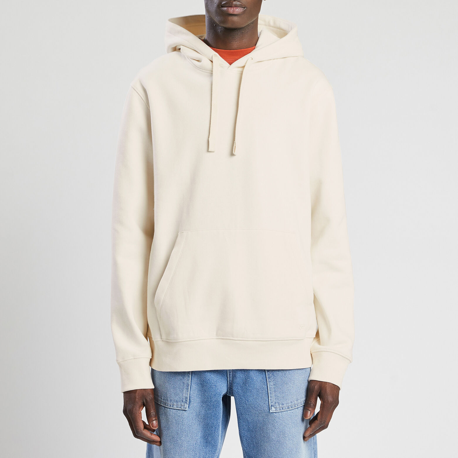 Sweat à capuche essentiel Ecru