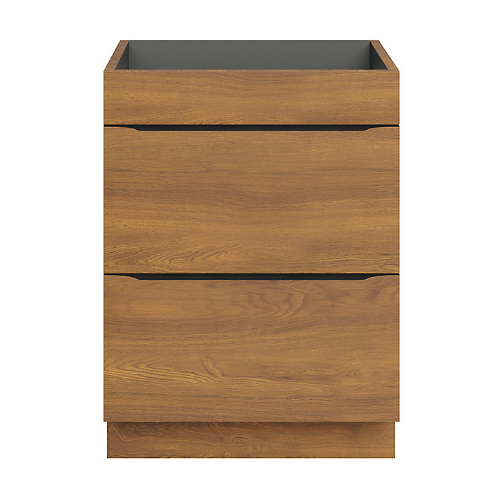 Meuble sous vasque à poser GoodHome Imandra décor noyer L. 60 x H. 82 x P. 45 cm