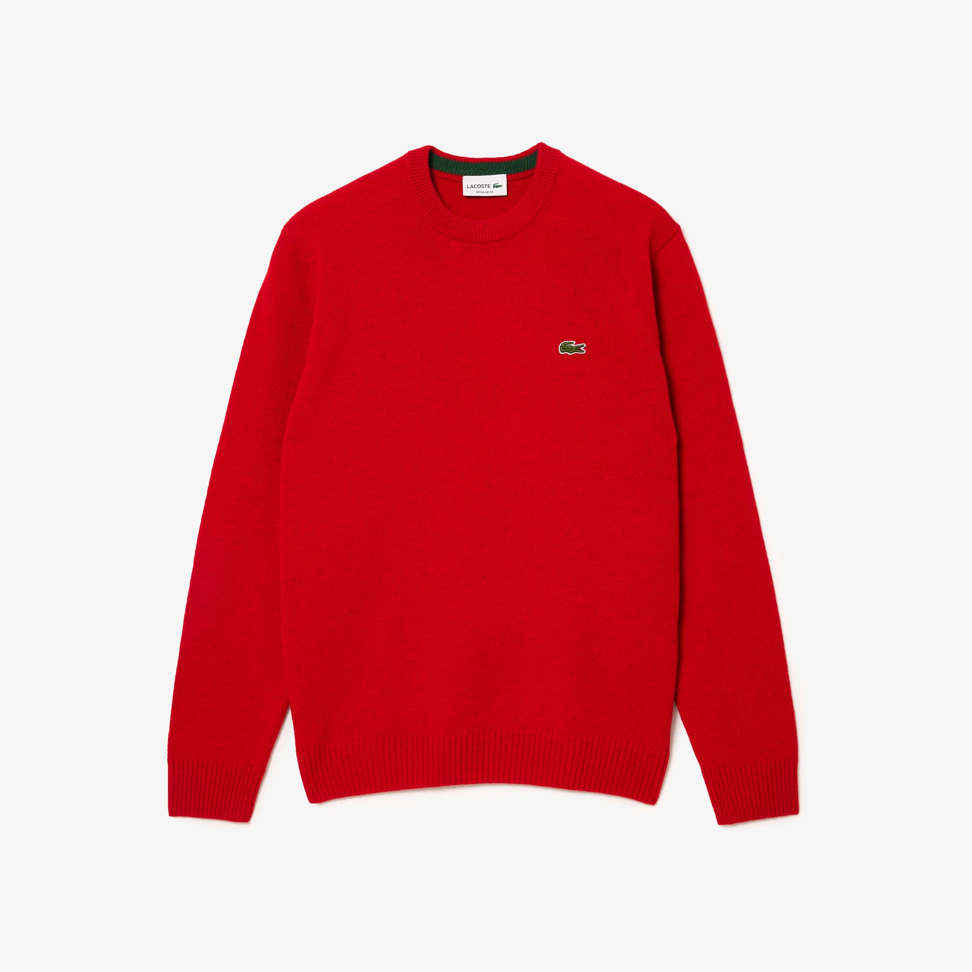 Herren Woll-Pullover mit Rundhals Pullover - Rot - Lacoste - Herren