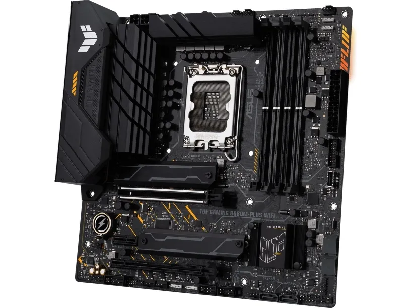 ASUS TUF GAMING B660M-PLUS WIFI - Bundkort - micro ATX - LGA1700 sokkel - B660 Chipset - USB-C Gen 2x2, USB 3.2 Gen 1, USB 3.2 Gen 2, USB-C Gen1 - 2.5 Gigabit LAN, Wi-Fi 6, Bluetooth - onboard grafik (CPU påkrævet) - HD Audio (8-kanaler)