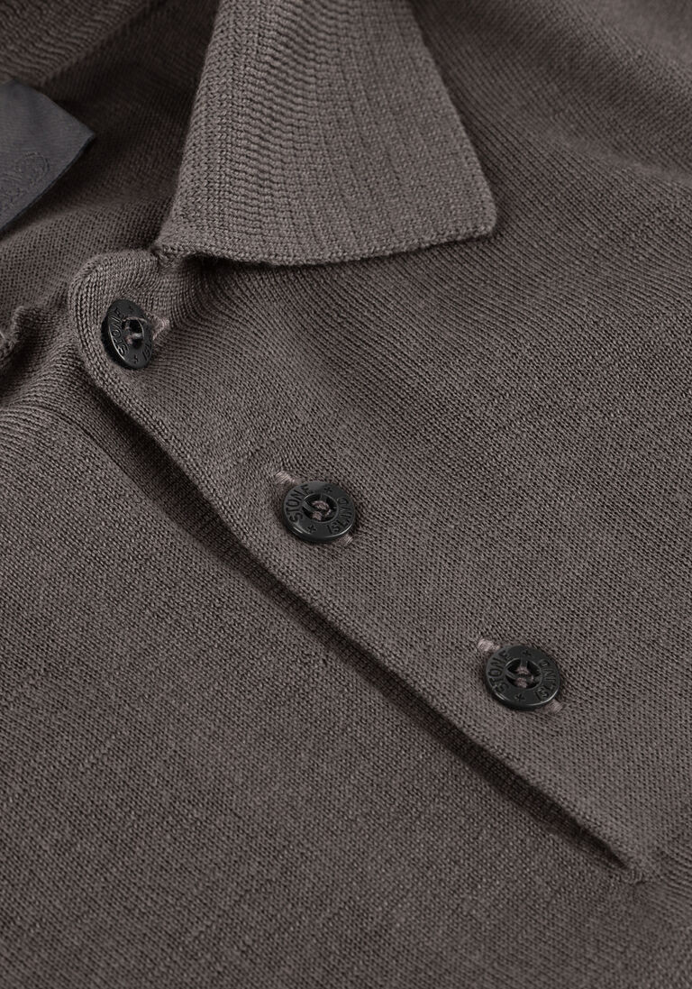 donkergrijze stone island trui ls polo