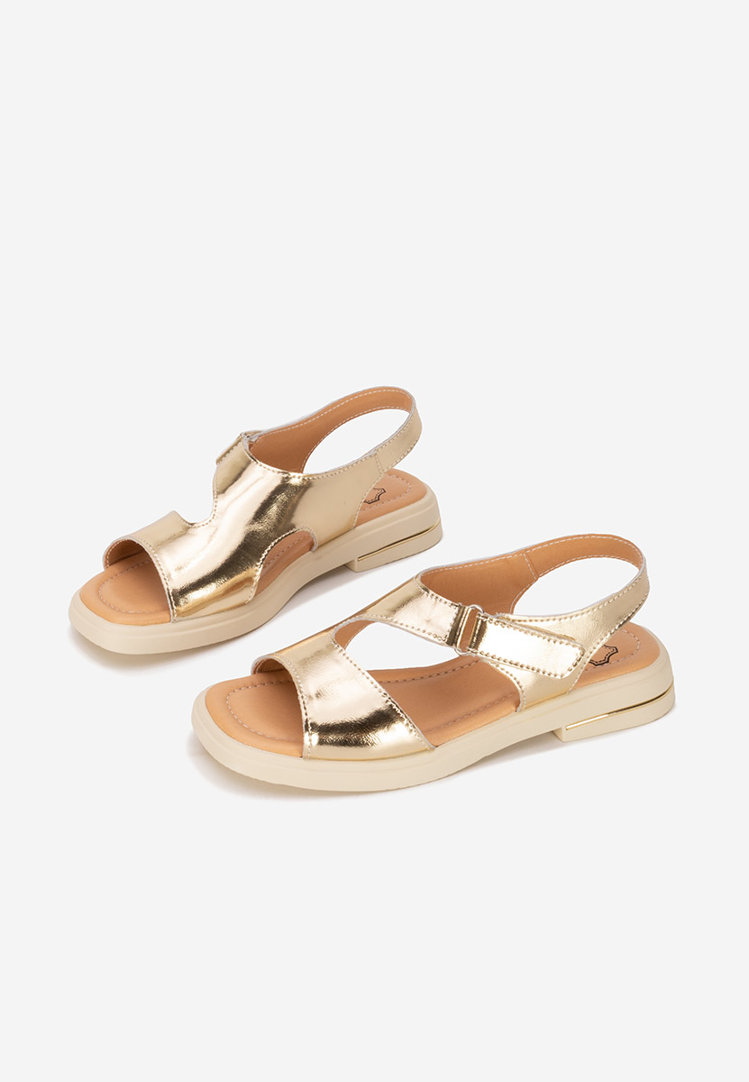 Sandales en cuir femme dorées Isadoria