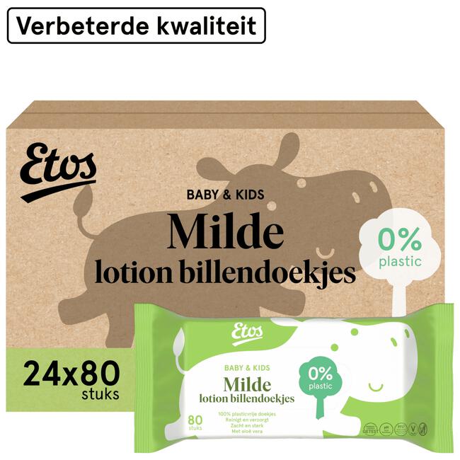 Etos Baby & Kids Milde lotion billendoekjes Megabox 24x80 Stuks