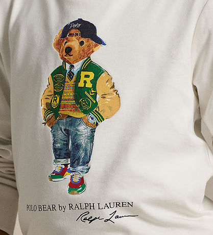 Polo Ralph Lauren Bluse - Hvid m. Bamse