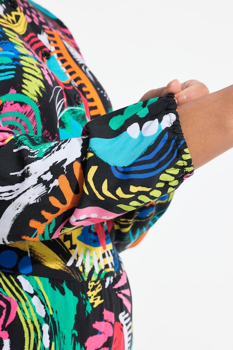 Kleid, Augen-Muster, Volants