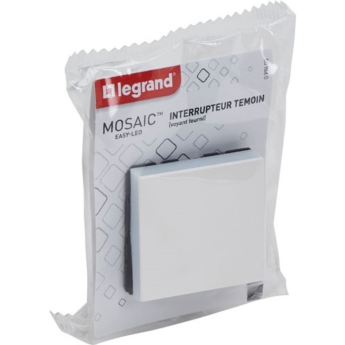 Interrupteur témoin - Mosaic Easy-Led - 10 A  -  2 modules - à composer - b
