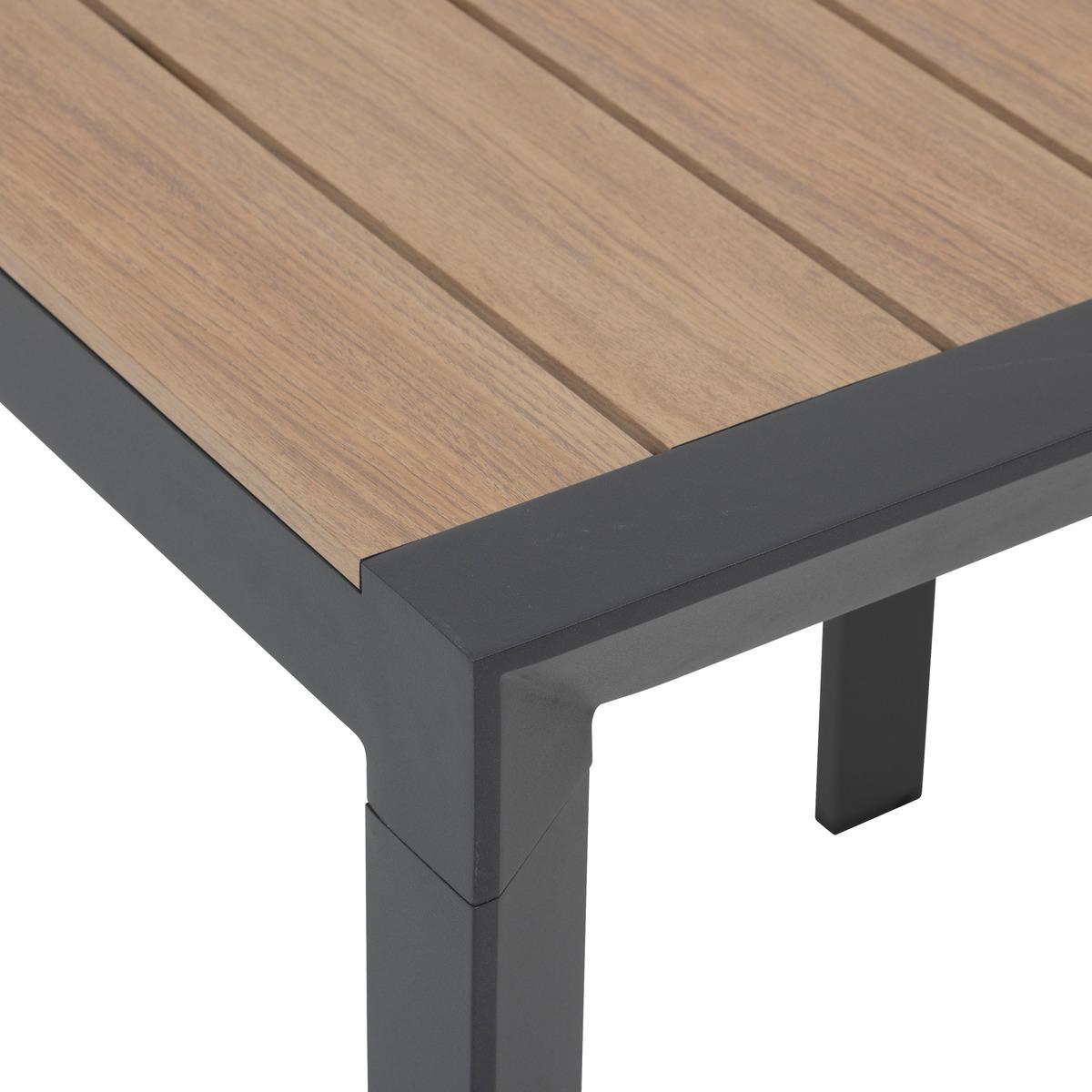 TABLE EVASION FIXE ALUMINIUM HONEY GRAPHITE 2 PLACES