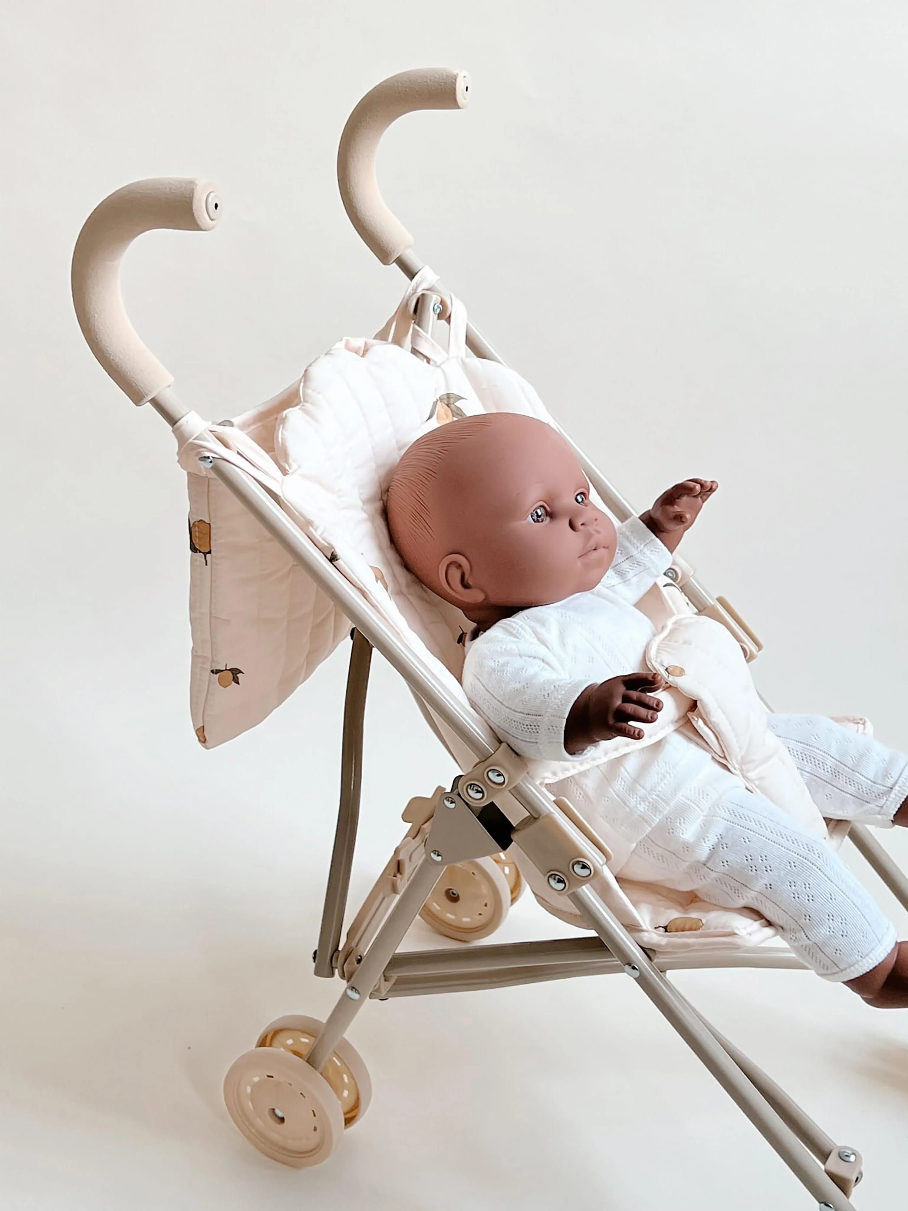 Poppenwagen Lemon riem en draagtas
