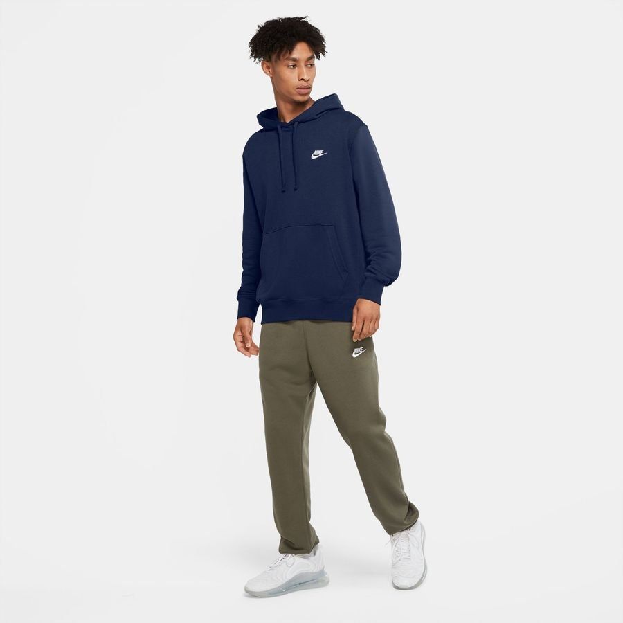 Nike Sweat à Capuche NSW Club - Bleu Marine/Blanc