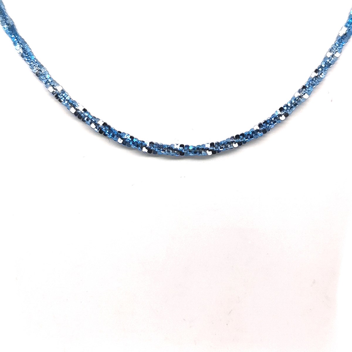 Collier sautoir Elden argent 1 rang bleu jeancollection Catch the Rainbow