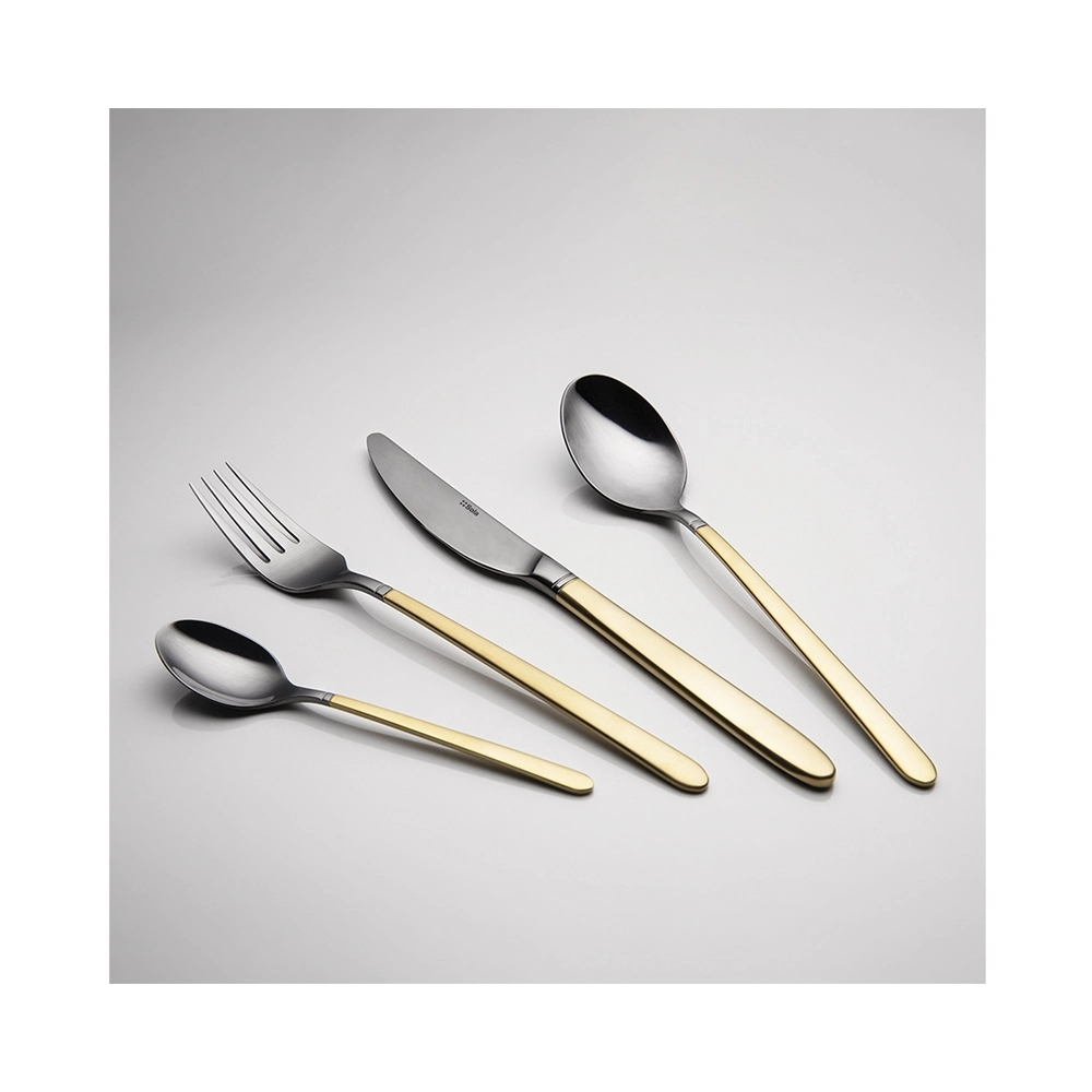 Sola Porto PVD Besteckset 16-tlg. Light grey/champagne