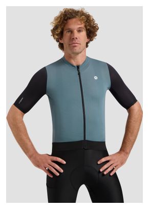 Maillot Manches Courtes Vélo Rogelli Distance II Bleu/Noir Homme