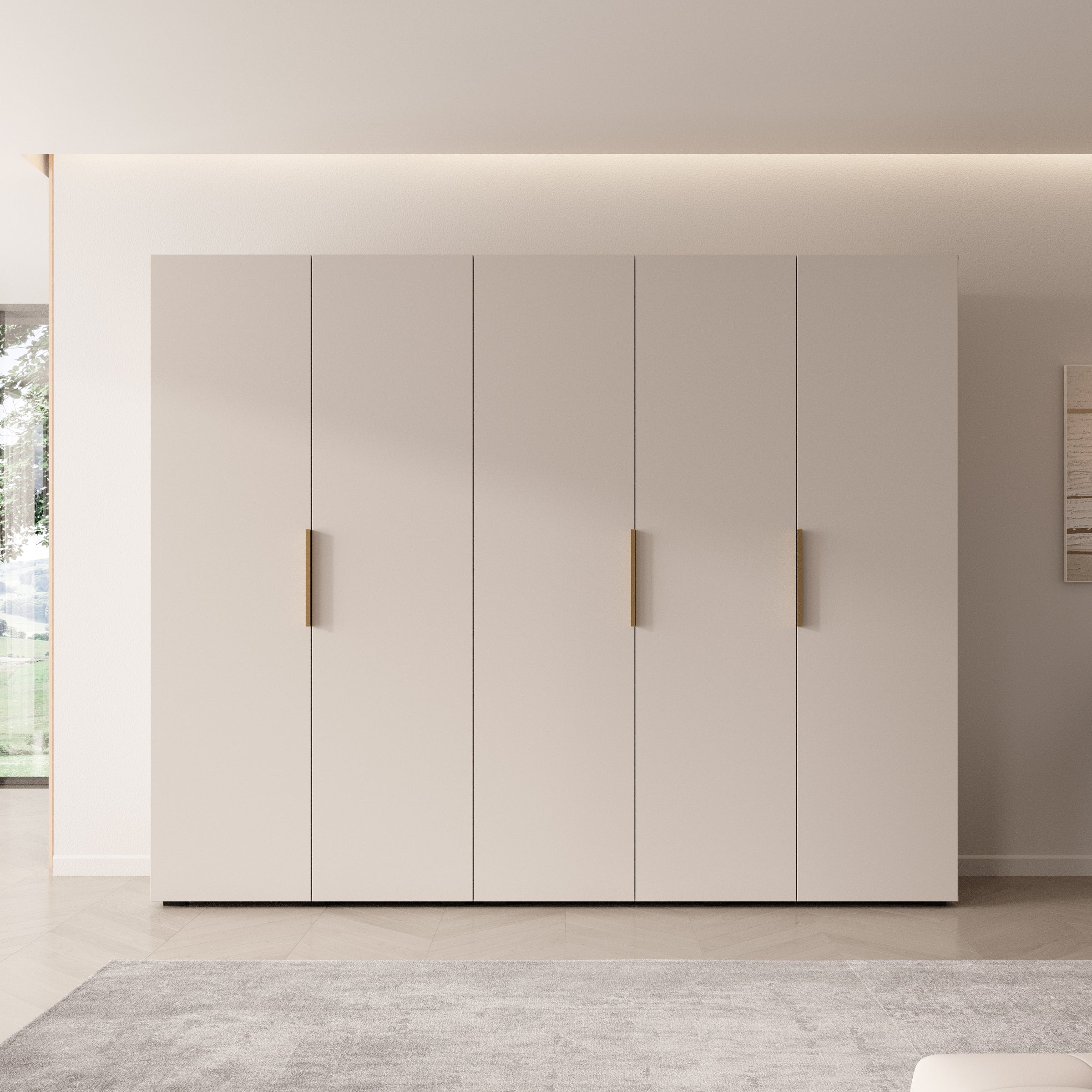 Marquesa - Kledingkast - Beige - 250x50x202 cm