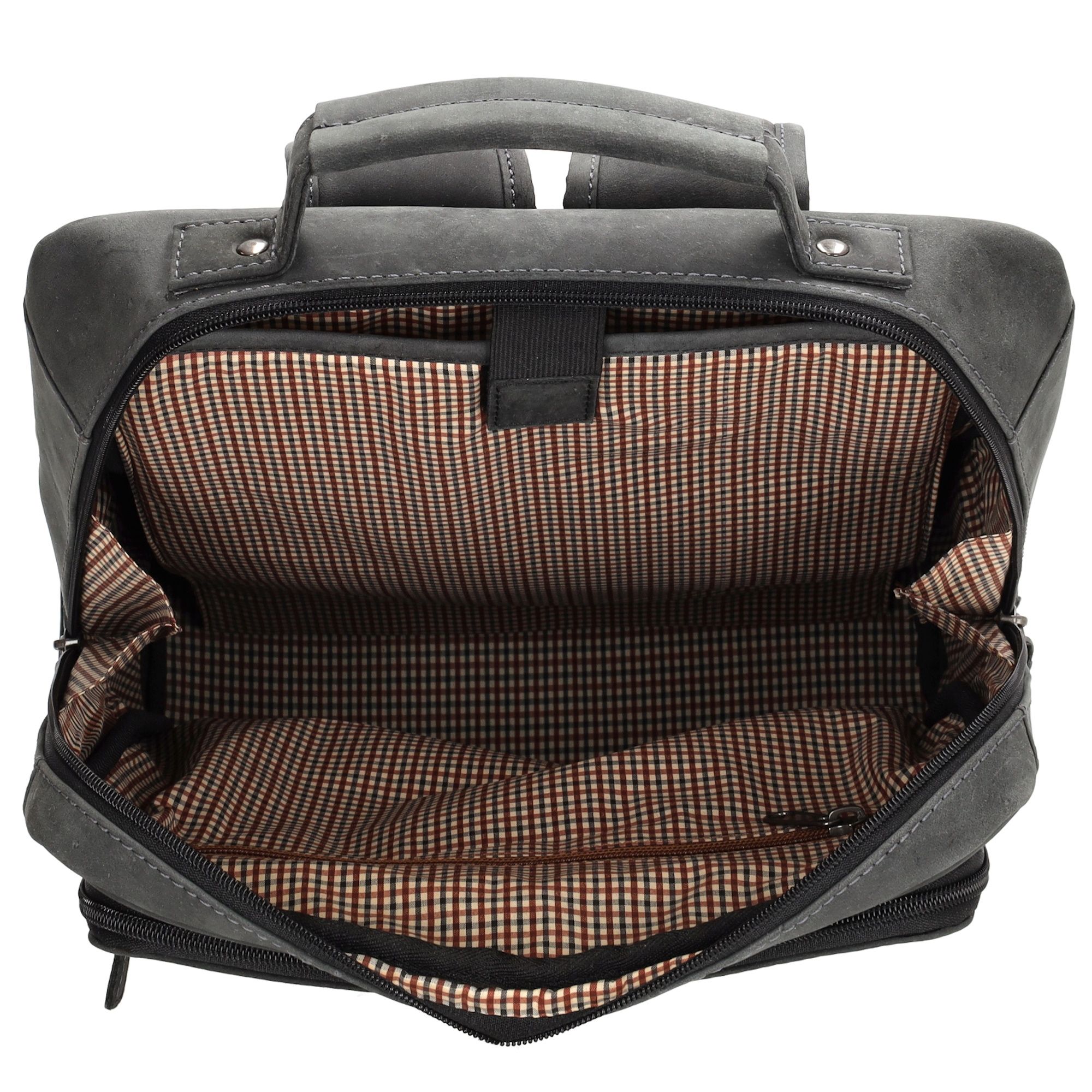 Hide & Stitches Idaho Rugzak Vierkant 15,6 inch Zwart
