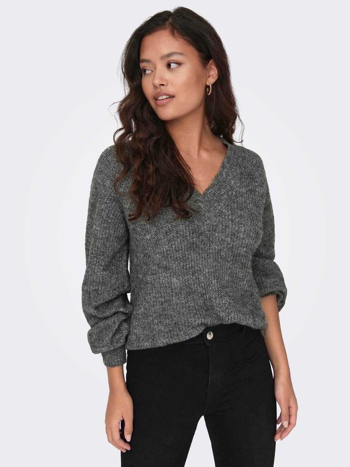 JDYINGEBORG Pullover Dark Grey Melange