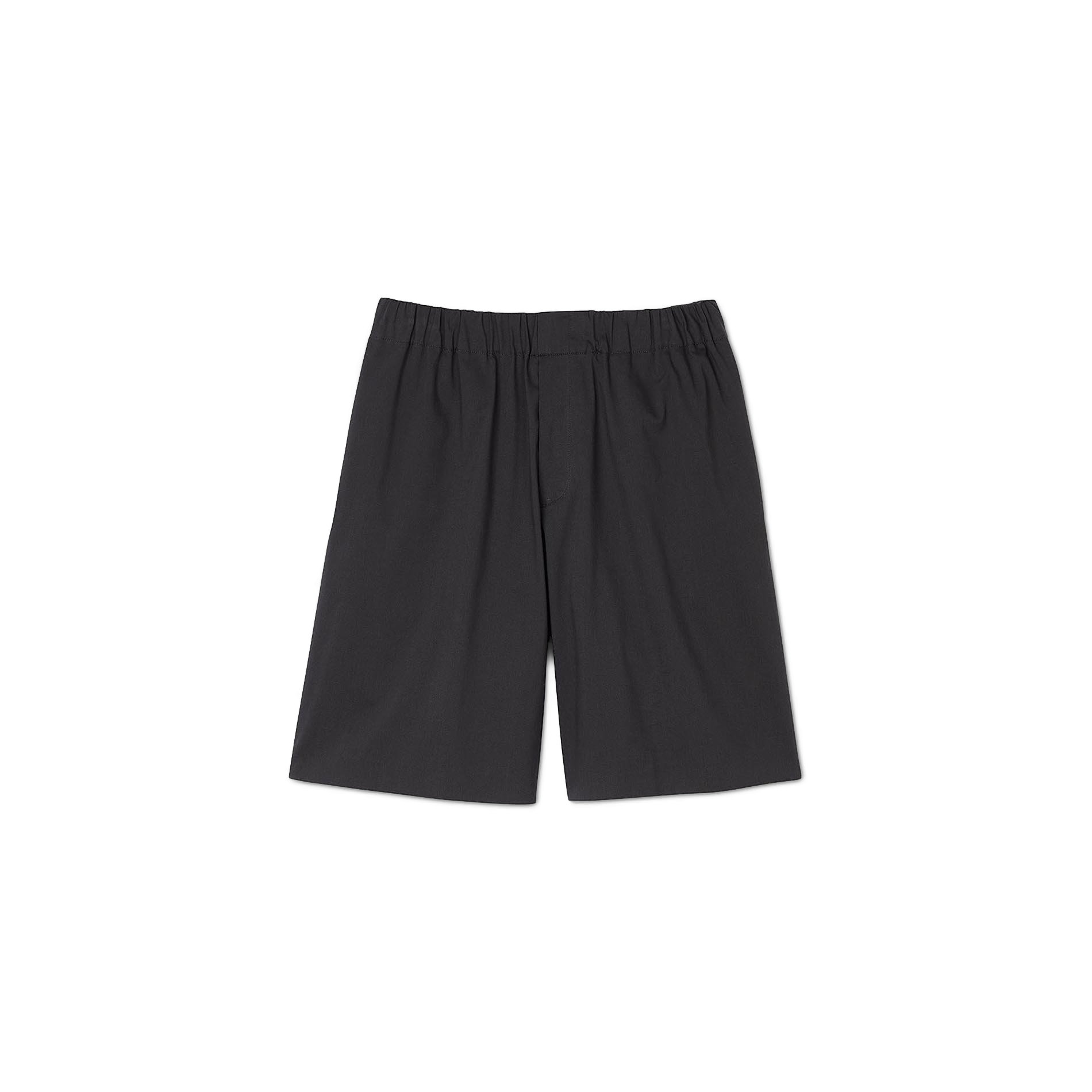 Short droit en coton mélangé | Noir