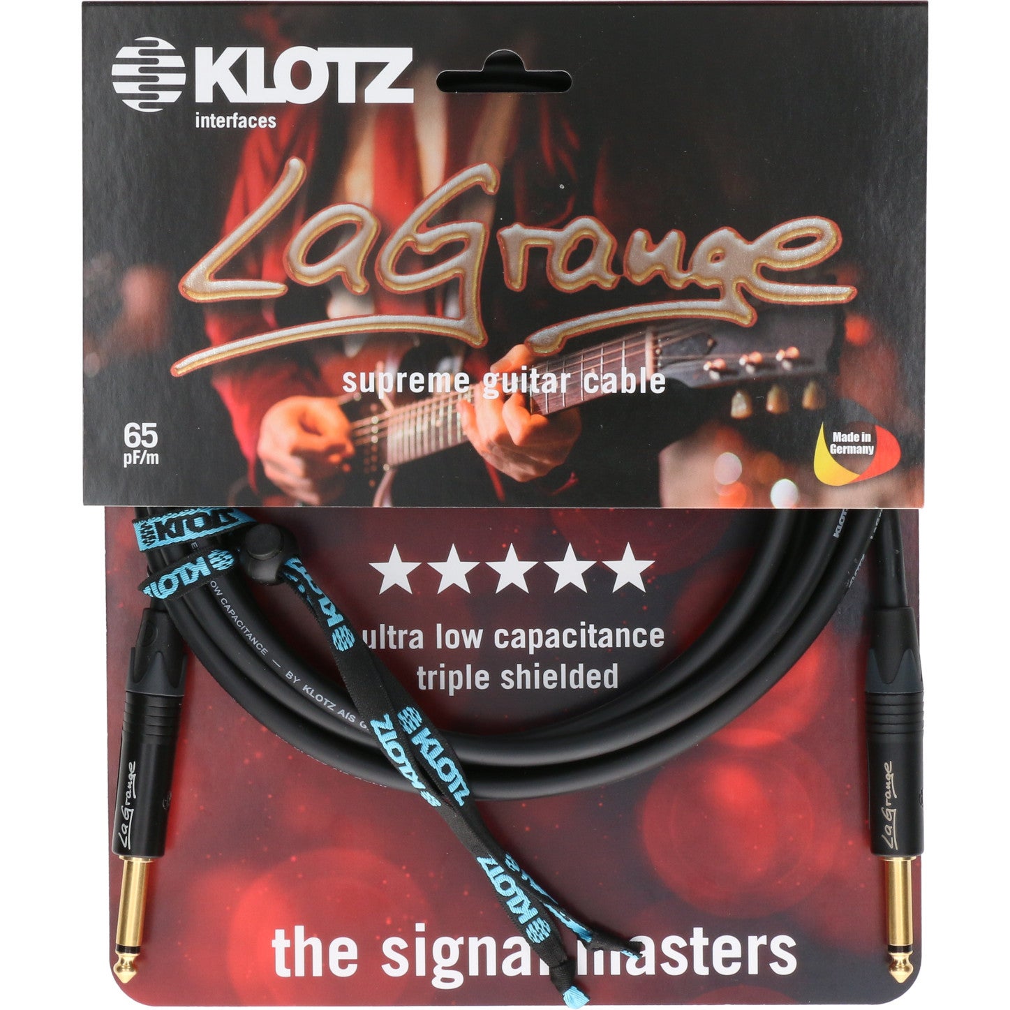 Klotz LA-GPP0300 LaGrange gitaarkabel 3 meter recht - recht