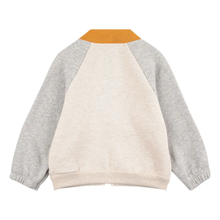 Bobo Choses Sweat Zippé Coton Bio | Gris chiné
